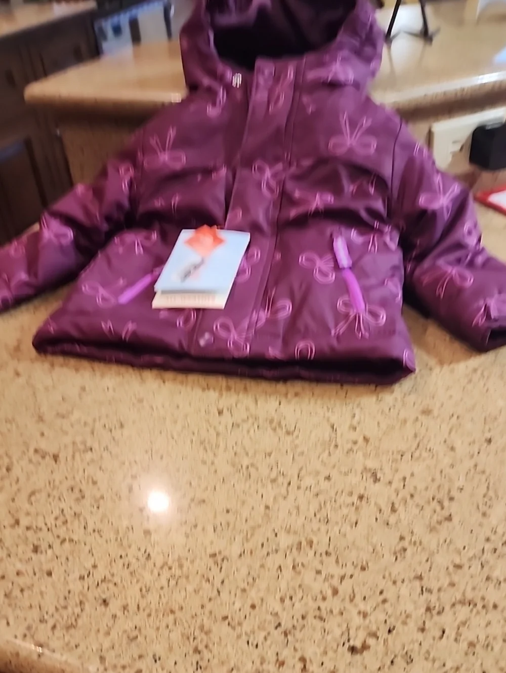 NWT GIRL'S 18 MNTH CAT AND JACK 3 IN ONE HOODED COAT.